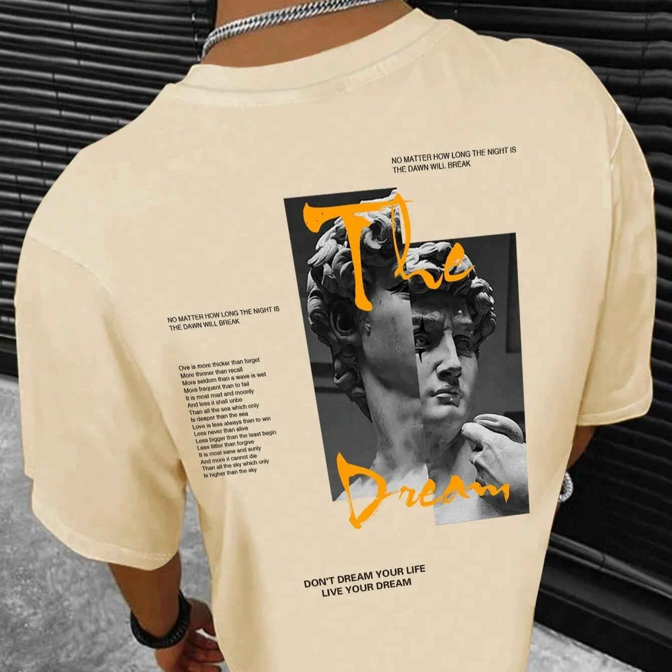 Dream Life Men's Cotton Streetwear Tee