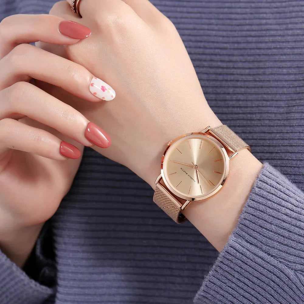 Rose Gold Luxury Quartz Watch